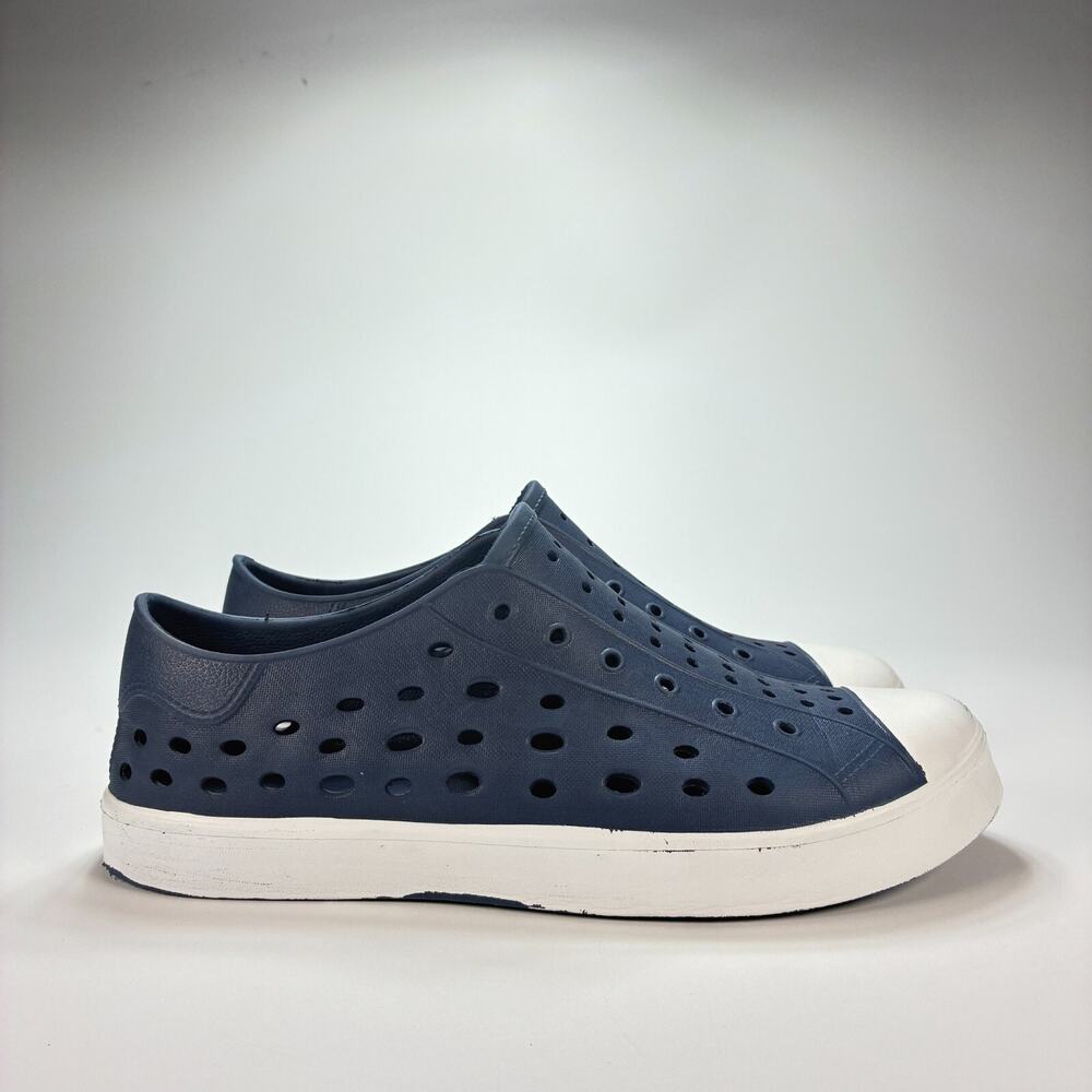 Crane Regatta Blue White Perforated Slip On Water Play Clogs Shoes Men Size 9 10